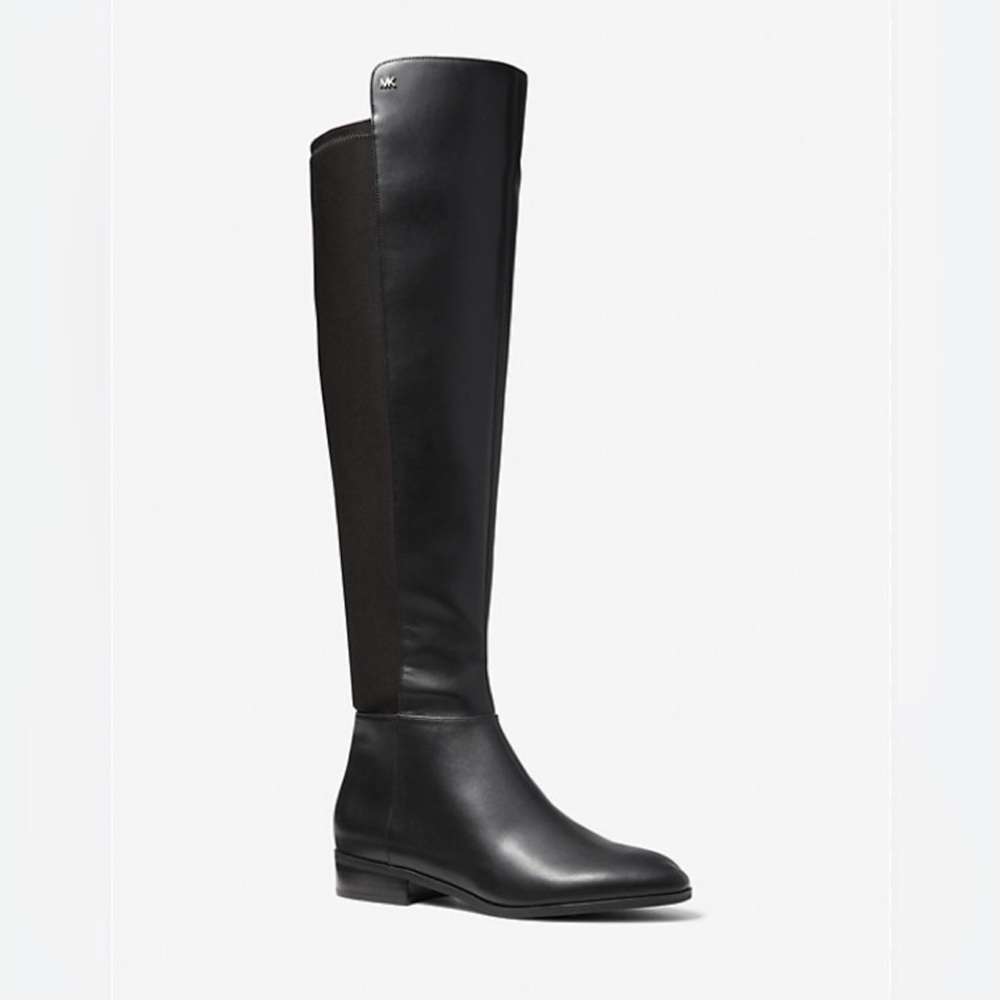MICHAEL KORS $199 Bromley‎ Over-the-Knee Black Leather Party Office Boots6.5 EUC